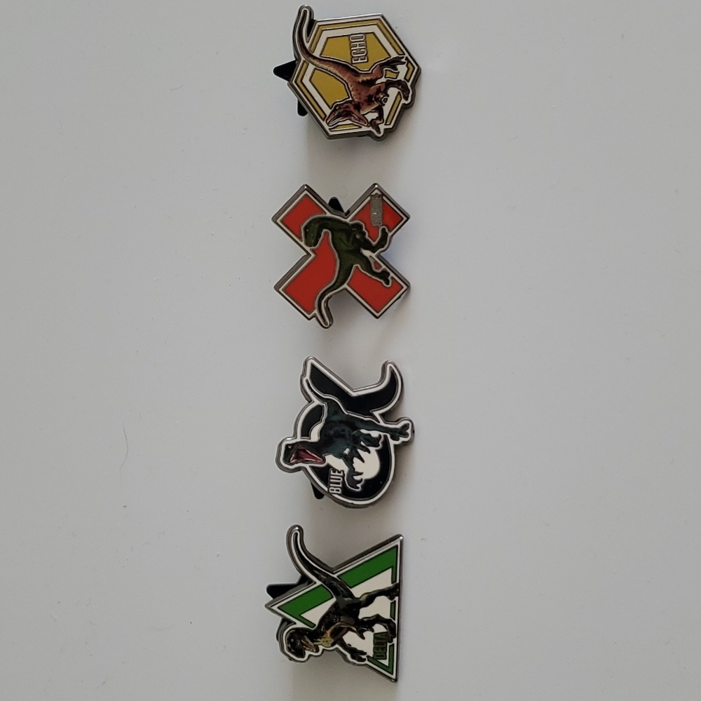 Universal Studios Jurassic World Raptor Pin Set